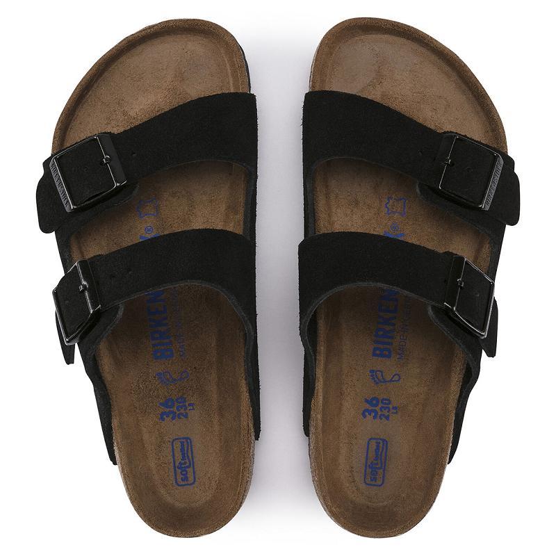 Arizona Birkenstock Soft Footbed Semisove Panske Čierne | SK 309HAP